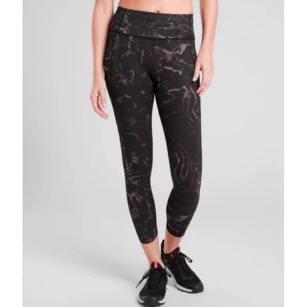Athleta Velocity Laser Cut Leggings Women's Excellent Condition Size S